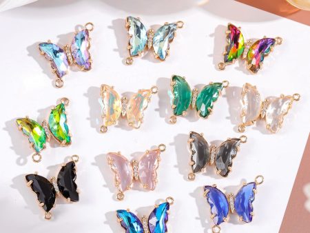 Wholesale Crystal Butterfly Double Pendant on Sale