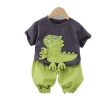 Wholesale Boys Summer Cartoon Short Sleeved Shorts Cotton Set Online now