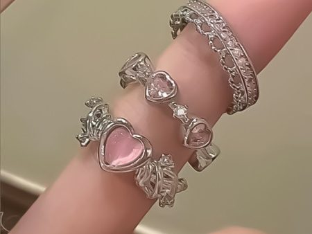 Wholesale Valentine s Day Love Open Alloy Ring Set of 3 Online Sale