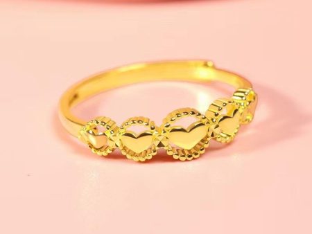 Wholesale Valentine s Day Adjustable Copper Plated Love Rings For Cheap