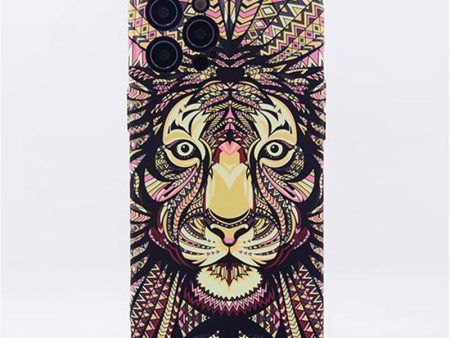 Wholesale Night Glow Matte TPU Forest King Relief Animal Phone Cases Cheap