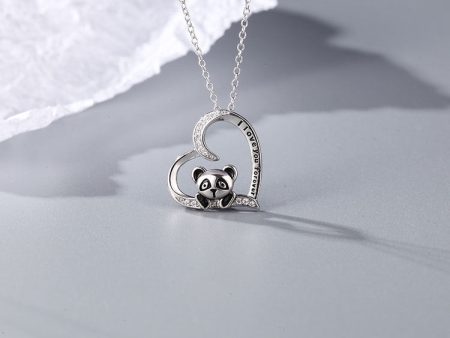 Wholesale 925 Silver Panda Necklace Hot on Sale