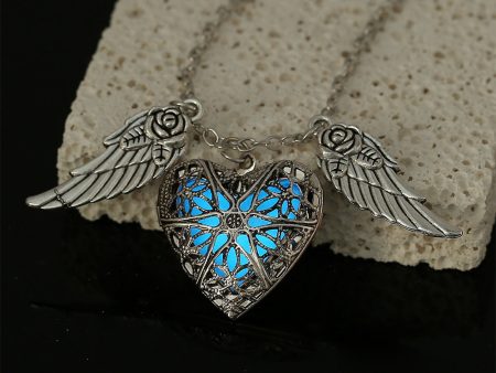 Wholesale Alloy Angel Wings Love Glow Necklace Online