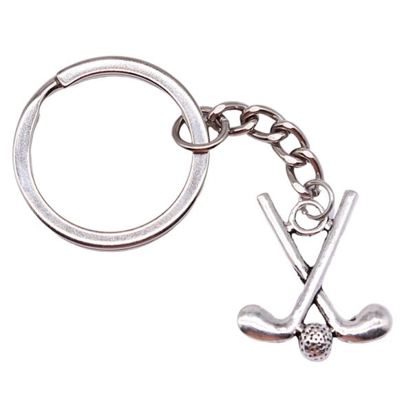 Wholesale 10PCS Simple Golf Club Pendant Metal Keychain Online Sale