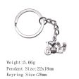 Wholesale 10PCS I Love Golf Pendant Metal Keychain Hot on Sale