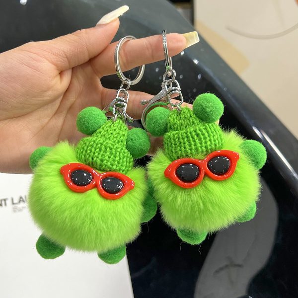 Wholesale Cute Cartoon Plush Ball Keychains Hot on Sale