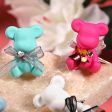 Wholesale 5pcs DIY Cartoon Bear Vertical Hole Acrylic Beads Online Sale