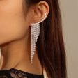 Wholesale Alloy Rhinestone Tassel Earrings Supply