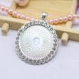 Wholesale 30mm Perfect Round Alloy Necklace Pendant Bottom Accessories Discount