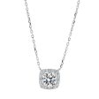 Wholesale Diamond Inlaid Square Sterling Silver Necklaces Hot on Sale