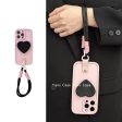 Wholesale Black and Pink Contrasting Love Silicone Stand Phone Cases For Discount