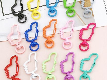 Wholesale Candy Color Painted Metal DIY Keychain Accessories Online Sale