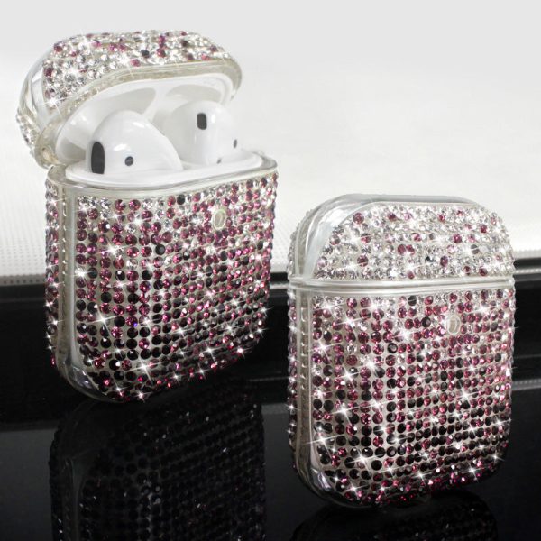 Wholesale TPU Gradient Diamond Embedded Wireless Bluetooth Headphone Cases For Sale