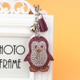 Wholesale Velvet Cute Penguin Tassels with Diamond Keychains on Sale