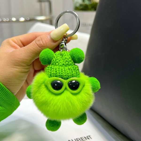 Wholesale Cute Cartoon Plush Ball Keychains Hot on Sale