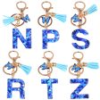 Wholesale Blue Love Butterfly Tassel Letter Resin Keychains Online Sale