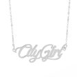 Wholesale Stainless Steel City Girl Letter Necklace DIY Lettering Clavicle Chain Supply