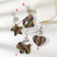 Wholesale 10PCS Rainbow Hot Diamond Alloy Keychains For Discount