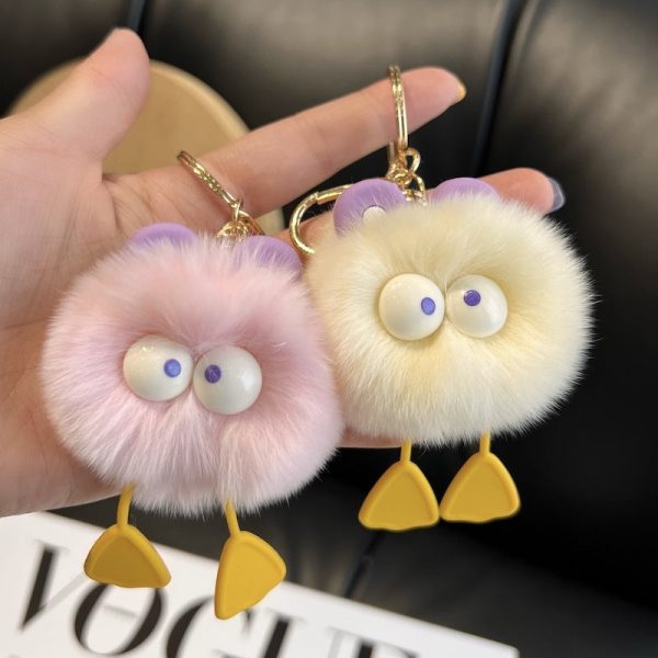 Wholesale Duck Plush Ball Keychain Fashion