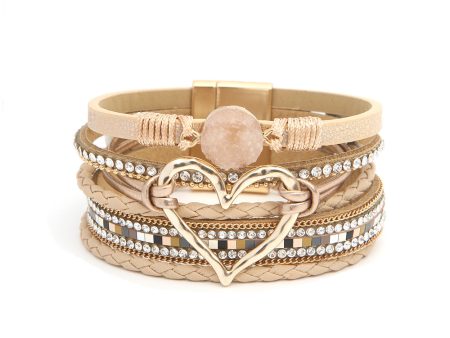 Wholesale Bohemian Multi-layered Leather Handwoven Love Bracelet Online