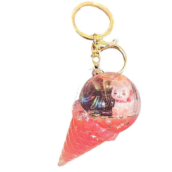 Wholesale Acrylic Ice Cream Quicksand Bottle Keychain Online now