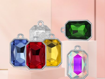 Wholesale 10PCS PCAK Rectangular Octagonal Single Hole Zinc Alloy DIY Pendant Accessories Online