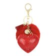 Wholesale 10pcs of Love Rhinestone Flannel 8cm Wool Ball Keychain Online Hot Sale