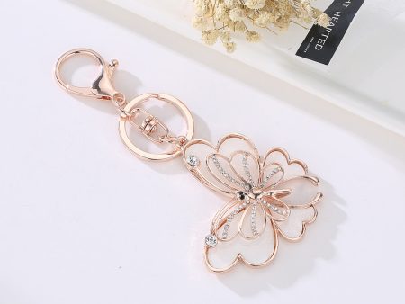 Wholesale Butterfly Metal Diamond Keychain Fashion