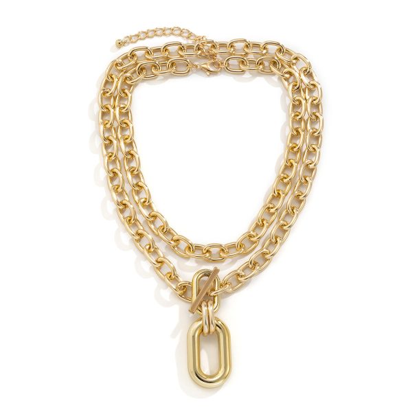 Wholesale Aluminum Chain Multi-layer Alloy Necklaces on Sale