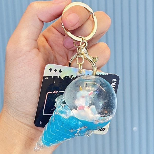 Wholesale Acrylic Ice Cream Quicksand Bottle Keychain Online now