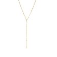 Wholesale 14K Gold-plated Stainless Steel Y-shaped Lace Lip Chain Necklace Online Hot Sale