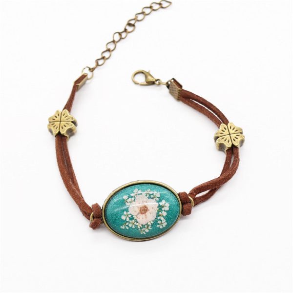 Wholesale 12PCS Resin Dried Flower Herbarium Bracelet Fashion