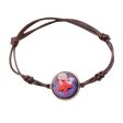 Wholesale 12PCS Resin Dried Flower Handwoven Bracelet Online Sale