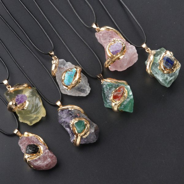 Wholesale 20~40mm Multi-color Crystal Stone Irregular Necklace Accessories For Cheap