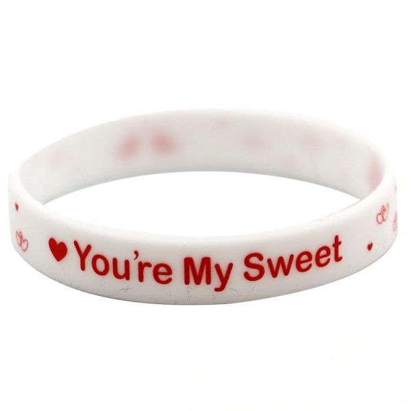 Wholesale 12pcs Valentine s Day Silicone Bracelet Sale