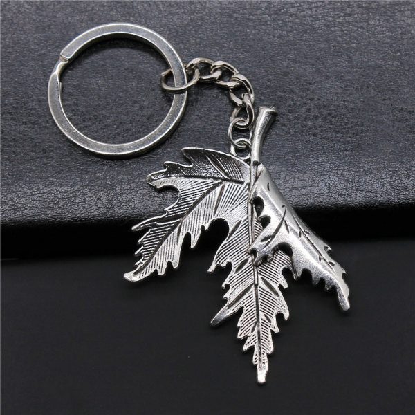 Wholesale 10PCS Leaf Pendant Metal Keychain Online