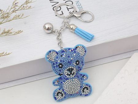 Wholesale Creative Cartoon Bear Hot Diamond Keychain Online Sale