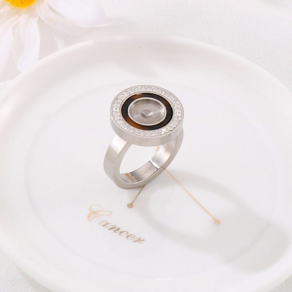 Wholesale 10PCS Stainless Steel Zircon Trimmed Men s Rings Online