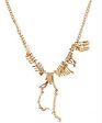 Wholesale Goth Theme Exaggerated Retro Dinosaur Skeleton Alloy Necklace Online now