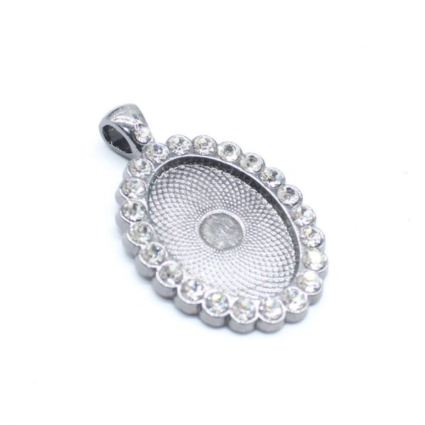 Wholesale 18*25mm Alloy Double-sided Rotating Necklace Bracelet Base Supply