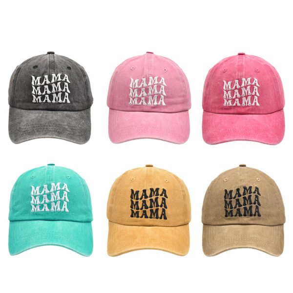 Wholesale Cotton Parent-child Three-row Letter MAMA MINI Baseball Cap Online Hot Sale