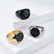 Wholesale Titanium Steel Inlaid Carbon Fiber Men s Rings on Sale