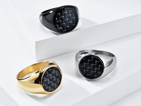 Wholesale Titanium Steel Inlaid Carbon Fiber Men s Rings on Sale