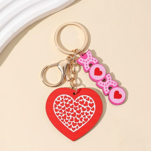 Wholesale Valentine s Day Pink Bow Love Keychain Supply