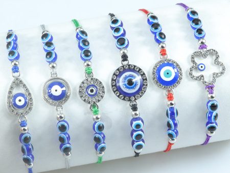 Wholesale Blue Devil Eye Braided Bracelet Cheap