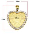 Wholesale 100PCS PACK Alloy 25mm Peach Heart Diamond Time Gemstone Base Online Sale