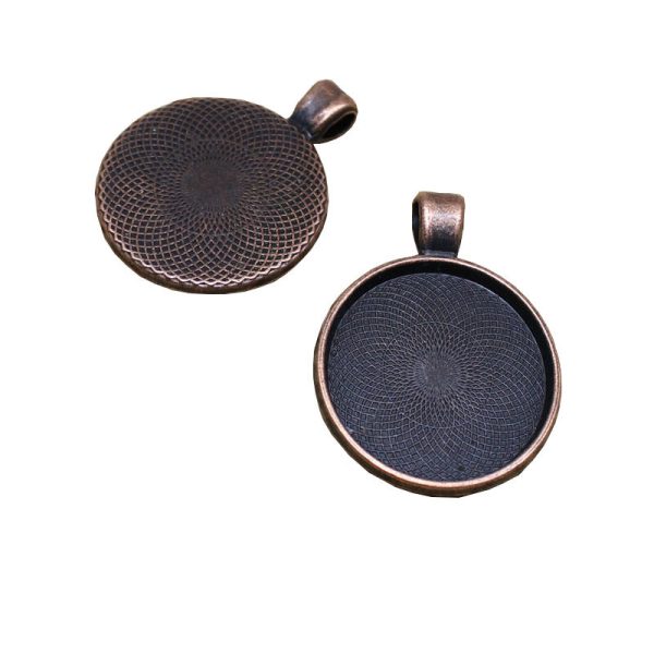 Wholesale 30mm Perfect Round Alloy Necklace Pendant Bottom Accessories Discount