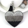 Wholesale Velvet Inlaid Diamond Heart Keychains on Sale