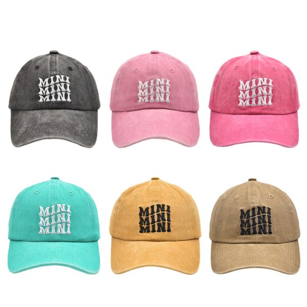 Wholesale Cotton Parent-child Three-row Letter MAMA MINI Baseball Cap Online Hot Sale