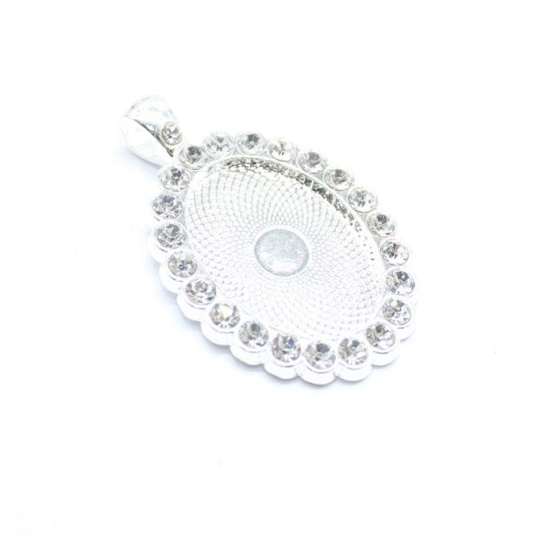 Wholesale 18*25mm Alloy Double-sided Rotating Necklace Bracelet Base Supply